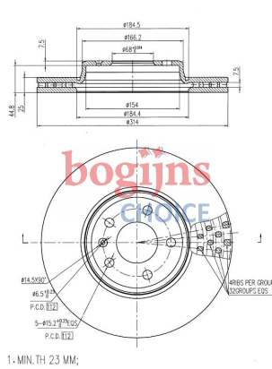 [PAGID 8DD355113-881] FREN DİSKİ ÖN 314X25