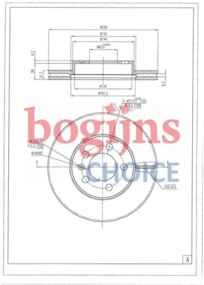 [PAGID 8DD355132-091] FREN DİSKİ ÖN 256X22 HAVALI