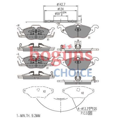 Fren balata seti, diskli fren