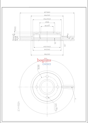 BOSCH Remschijf, 278x23mm, 4x108, Geventileerd