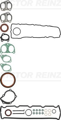 CORTECO 430604P Motor pakking, complete set, Met asdichtring-krukas, Met asdichtring krukas, Met klepseals, Zonder cilinderkoppakking