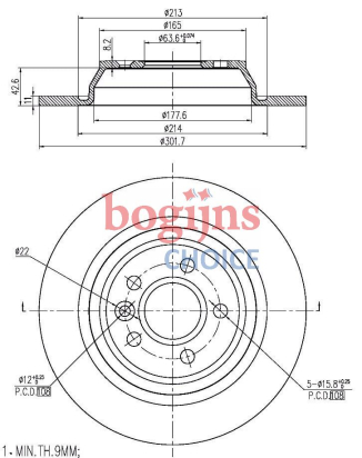 DELPHI BG4187C Remschijf: 296x30mm, 5, Geventileerd