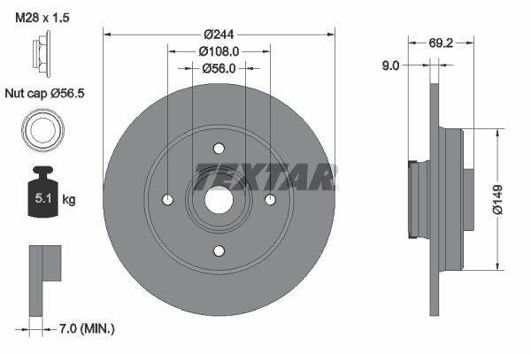 DELPHI BG9410RSC Remschijf