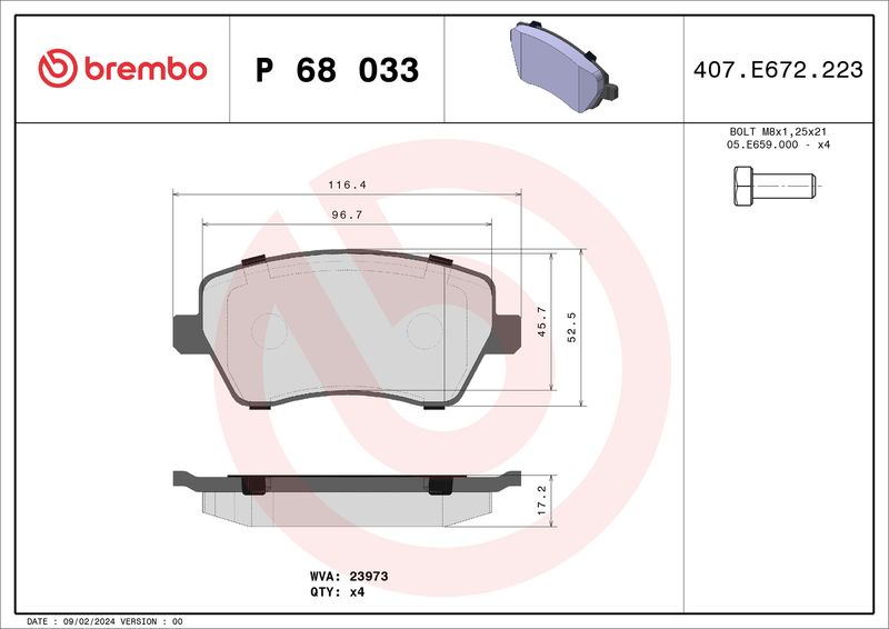 DELPHI LP1865 Brake pad set with acoustic wear warning