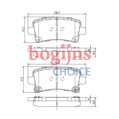 [DELPHI LP2084] Remblokken, met akoestische slijtagewaarschuwing