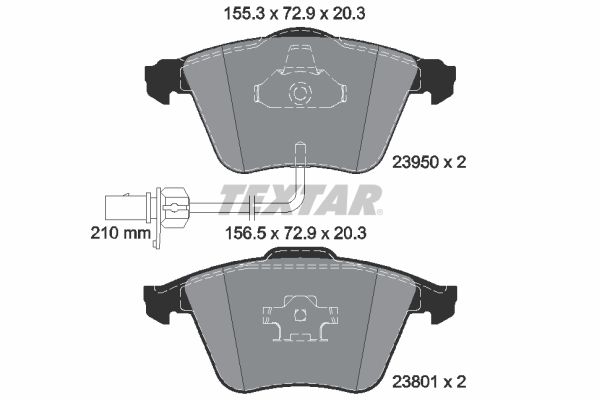 FERODO FDB1629 PREMIER ECO FRICTION Remblokken, Incl. slijtage waarschuwingscontact
