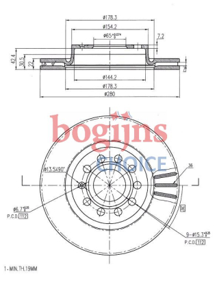 [BOSCH 0986479098] FREN DİSKİ ÖN (280X22)