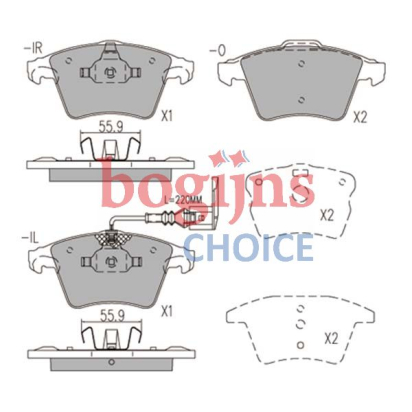 [FERODO FVR1642] PREMIER ECO FRICTION Remblokken, Incl. slijtage waarschuwingscontact