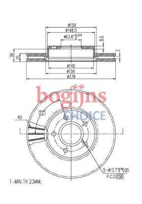 [BOSCH 0986479173] FREN DİSKİ ÖN (278MM)