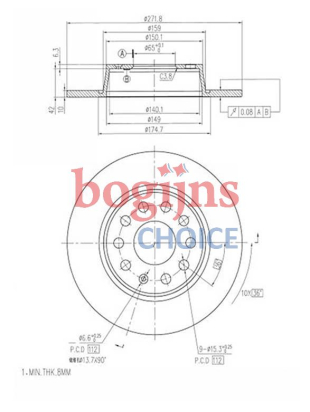 [BOSCH 0986479677] FREN DİSKİ ARKA 272X10
