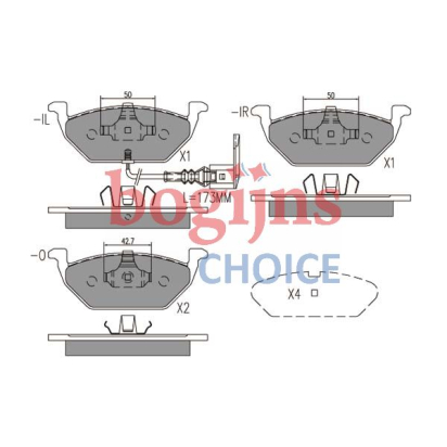 [PAGID 8DB355008-551] HELLA Remblokken, Met slijtage-waarschuwingscontact