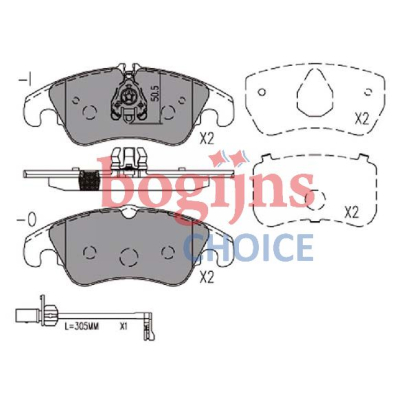 [PAGID 8DB355013-751] HELLA Remblokken, Incl. slijtage waarschuwingscontact
