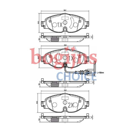 HELLA 8DB355020-191 Remblokken